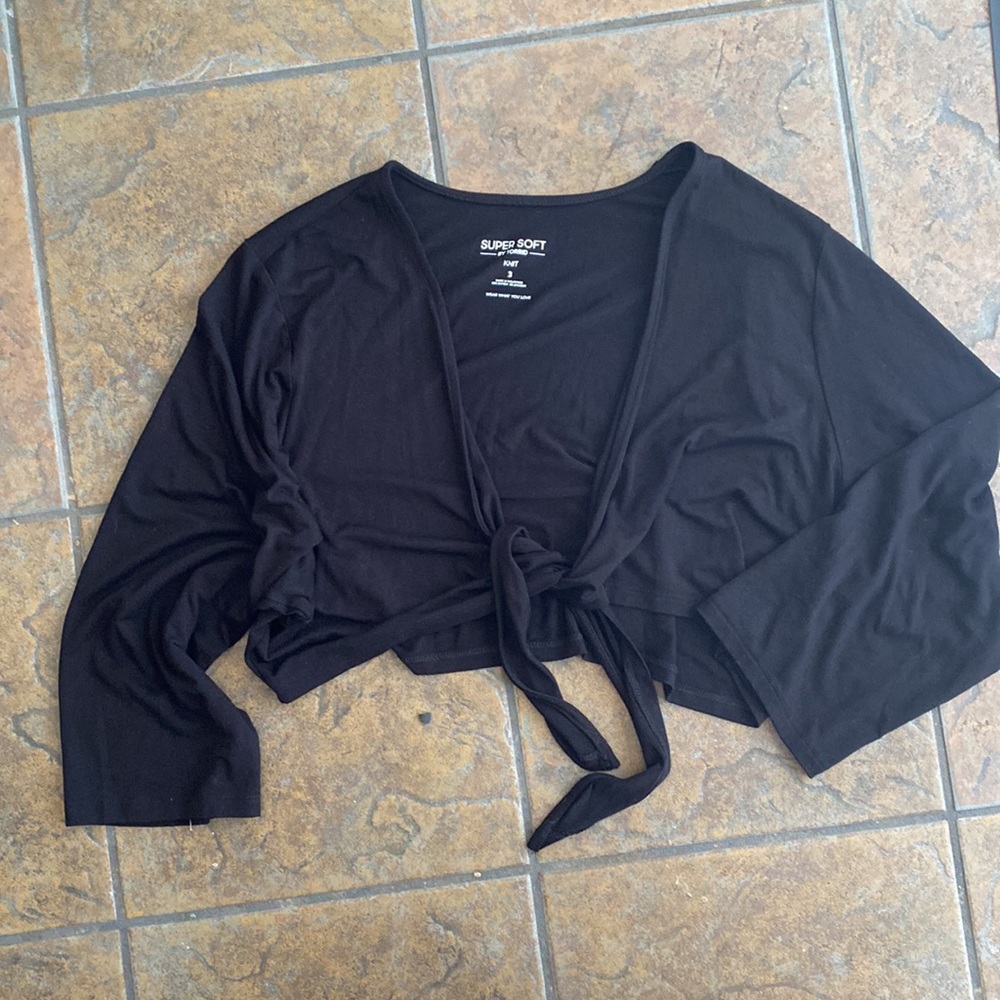 Torrid Super Soft Knit Rayon Spandex Black Shrug Size 3x